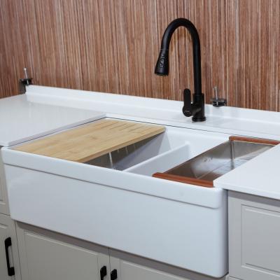 Ceramic Kitchen Sink-S12183E-White