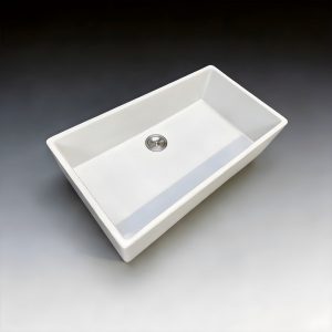 TAITAO 36-Inch White Fireclay Farmhouse Sink - Single Bowl Apron Front Kitchen Sink-S12108