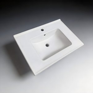 ceramic rectangular drop in vanity sink top lv11607