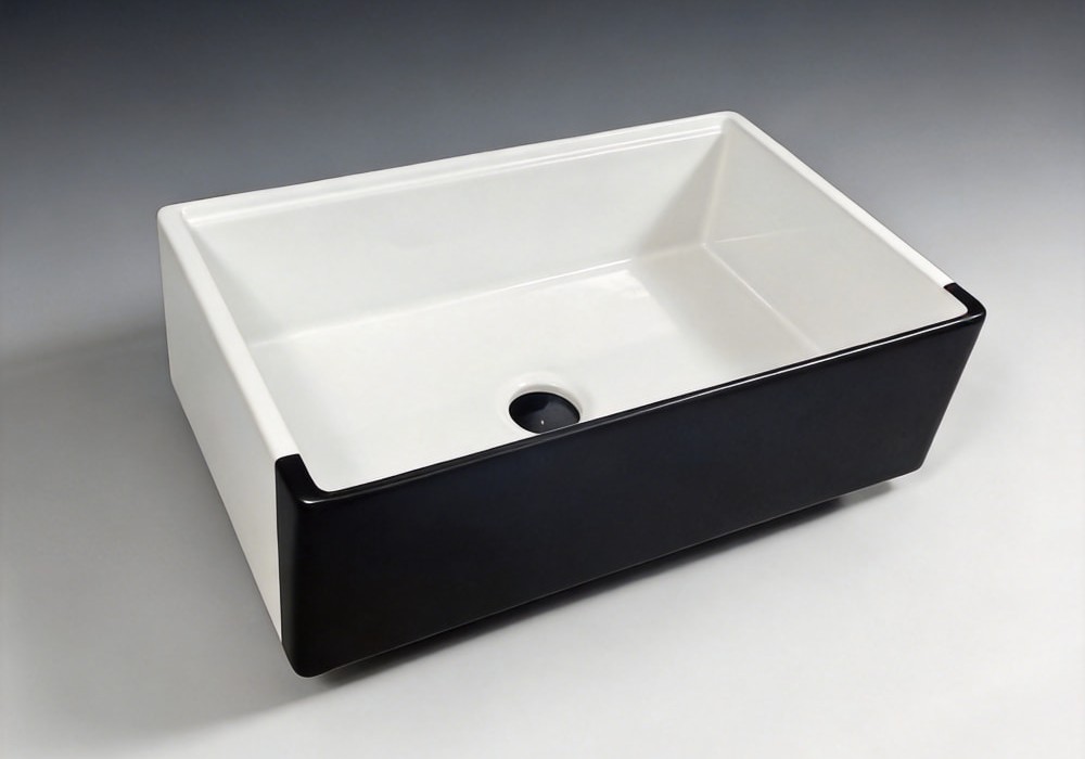 Matte Black Apron Front Fireclay Sink