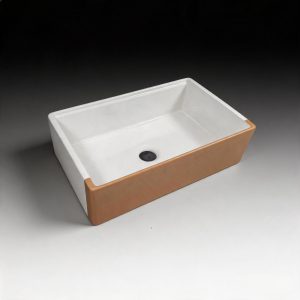 30 & 33 inch dual-color S12183 series fireclay single bowl farmhouse sinks with Integrated workstation OEM
